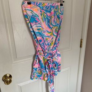 Lilly Pulitzer Ritz Romper in Carnival Coral
